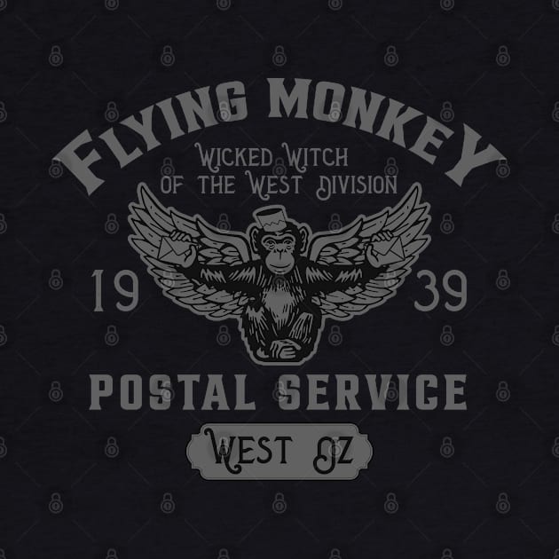 Flying Monkey Postal Service by Alema Art